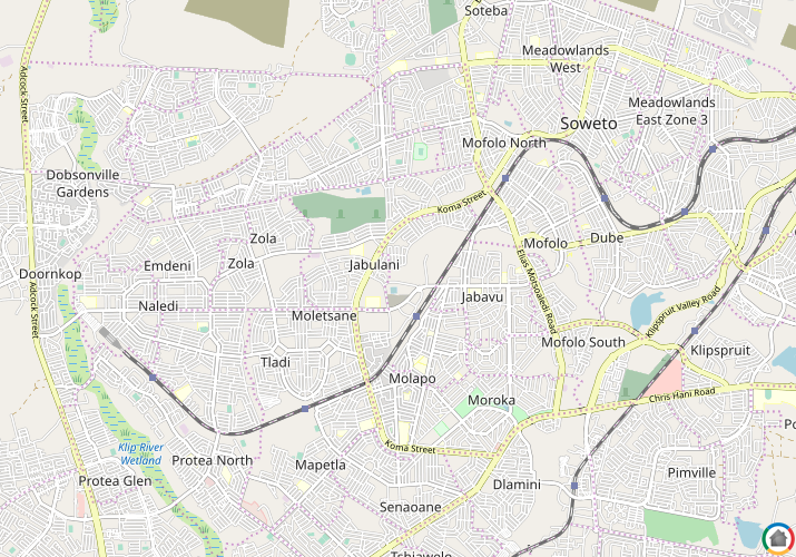 Map location of Jabulani